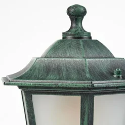 Luminaires Rustiques-hofstein Borne lumineuse Loria Vert, Noir, 1 lumière