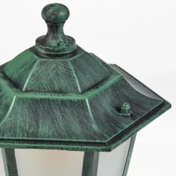 Luminaires Rustiques-hofstein Borne lumineuse Loria Vert, Noir, 1 lumière