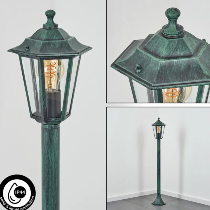 Luminaires Rustiques-hofstein Borne lumineuse Loria Vert, Noir, 1 lumière