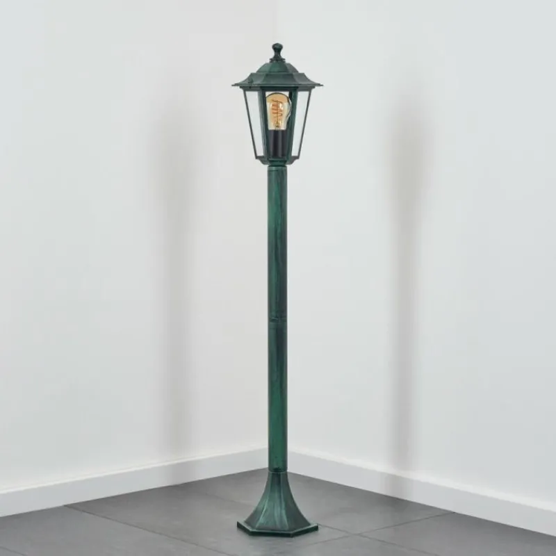 Luminaires Rustiques-hofstein Borne lumineuse Loria Vert, Noir, 1 lumière