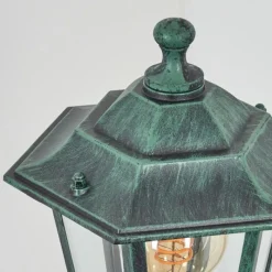 Luminaires Rustiques-hofstein Borne lumineuse Loria Vert, Noir, 1 lumière