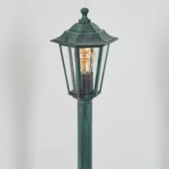 Luminaires Rustiques-hofstein Borne lumineuse Loria Vert, Noir, 1 lumière