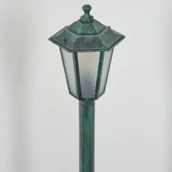 Luminaires Rustiques-hofstein Borne lumineuse Loria Vert, Noir, 1 lumière