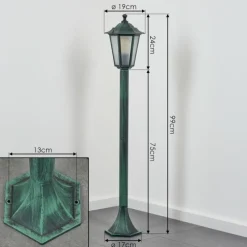 Luminaires Rustiques-hofstein Borne lumineuse Loria Vert, Noir, 1 lumière