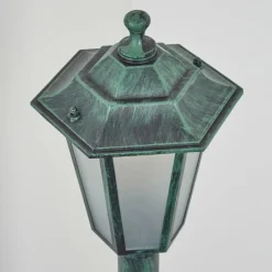 Luminaires Rustiques-hofstein Borne lumineuse Loria Vert, Noir, 1 lumière