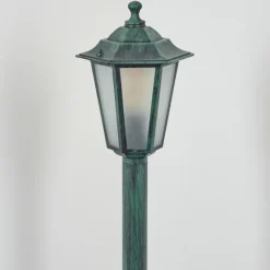 Luminaires Rustiques-hofstein Borne lumineuse Loria Vert, Noir, 1 lumière