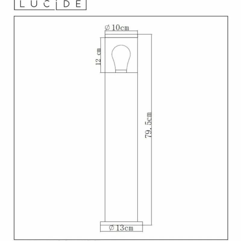 Luminaires Lucide Borne lumineuse Lucide FEDOR Noir, 1 lumière