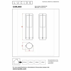 Luminaires Lucide Borne lumineuse Lucide GARLAND Noir, 1 lumière