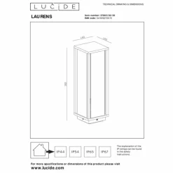 Luminaires Lucide Borne lumineuse Lucide LAURENS Noir, 1 lumière