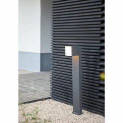 Luminaires Lutec Borne lumineuse Lutec Cuba LED Anthracite, 1 lumière