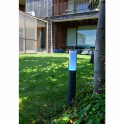 Luminaires Lutec Borne lumineuse Lutec DROPA LED Anthracite, 1 lumière, Changeur de couleurs