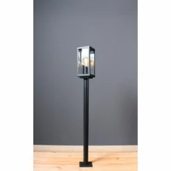 Luminaires Lutec Borne lumineuse Lutec KARO Noir, 1 lumière