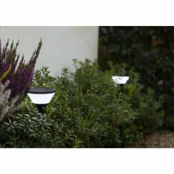 Luminaires Lutec Borne lumineuse Lutec KARLO LED Noir, 1 lumière, Détecteur de mouvement, Changeur de couleurs