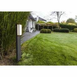 Luminaires Lutec Borne lumineuse Lutec Qubo LED Anthracite, 1 lumière