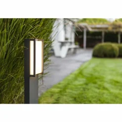 Luminaires Lutec Borne lumineuse Lutec Qubo LED Anthracite, 1 lumière