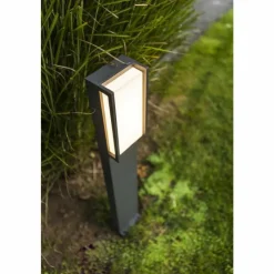 Luminaires Lutec Borne lumineuse Lutec Qubo LED Anthracite, 1 lumière
