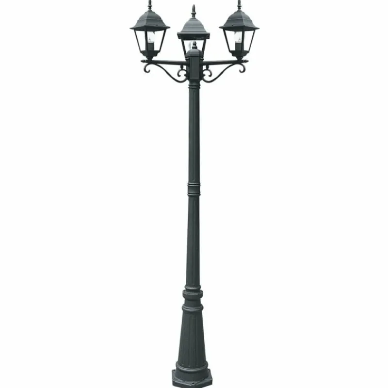 Luminaires Lutec Borne lumineuse Lutec Roma Anthracite, 3 lumières