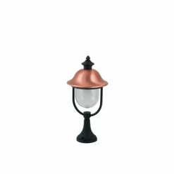Luminaires Lutec Borne lumineuse Lutec Venezia Anthracite, Cuivre, 1 lumière