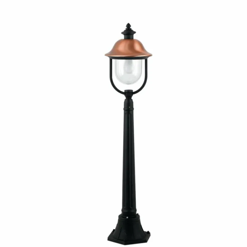 Luminaires Lutec Borne lumineuse Lutec Venezia Anthracite, Cuivre, 1 lumière