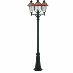 Luminaires Lutec Borne lumineuse Lutec Venezia Anthracite, Cuivre, 1 lumière