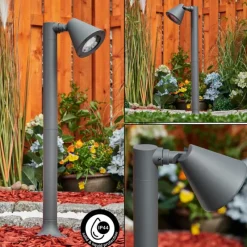 hofstein Borne lumineuse Milond Anthracite, 1 lumière