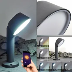 Luminaires Lutec Borne lumineuse Moroni LED Anthracite, 1 lumière