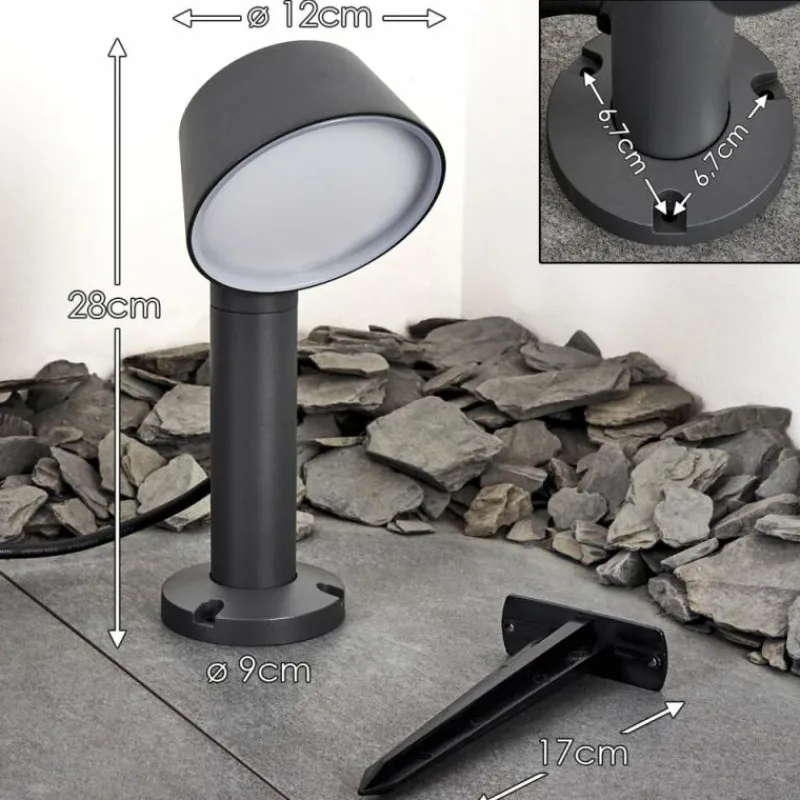 Luminaires Lutec Borne lumineuse Moroni LED Anthracite, 1 lumière