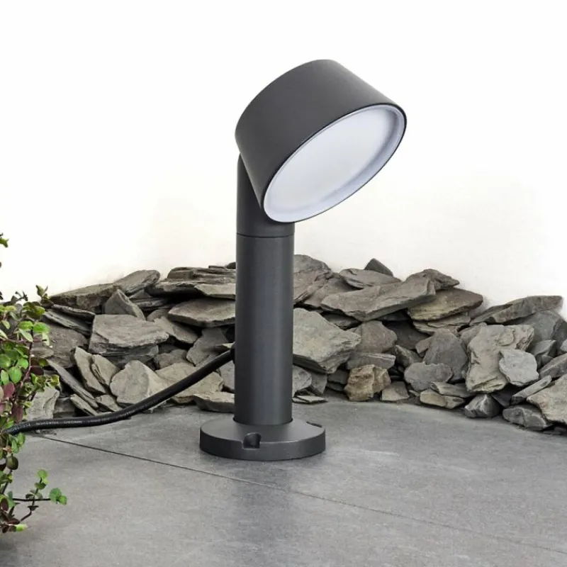 Luminaires Lutec Borne lumineuse Moroni LED Anthracite, 1 lumière