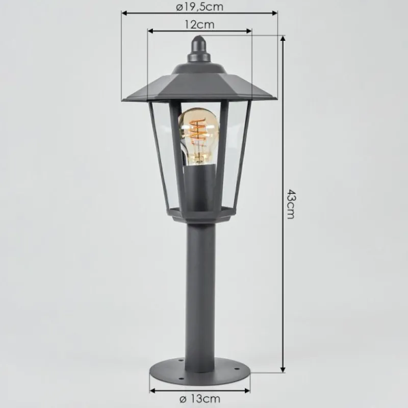 Luminaires Rustiques-hofstein Borne lumineuse Moskau Anthracite, 1 lumière