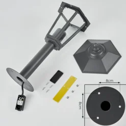 Luminaires Rustiques-hofstein Borne lumineuse Moskau Anthracite, 1 lumière