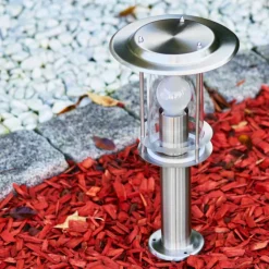 hofstein Borne lumineuse Mulo Acier inoxydable, 1 lumière