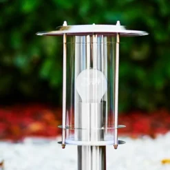 hofstein Borne lumineuse Mulo Acier inoxydable, 1 lumière