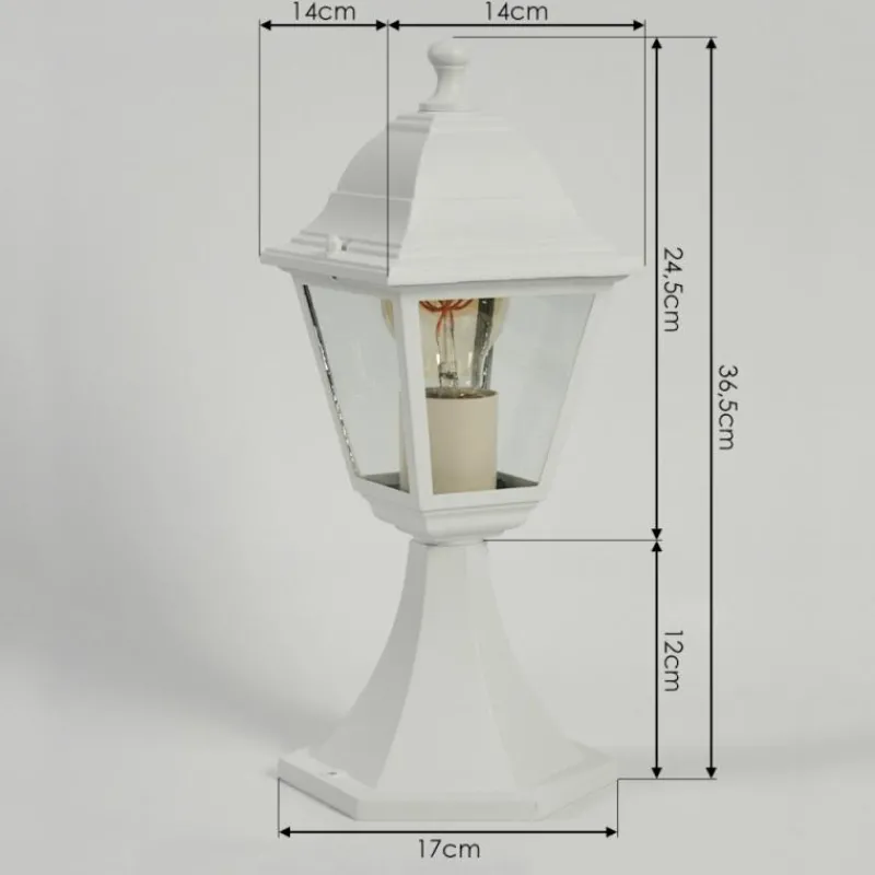 Luminaires Rustiques-hofstein Borne lumineuse Murto Blanc, 1 lumière