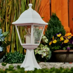 Luminaires Rustiques-hofstein Borne lumineuse Murto Blanc, 1 lumière