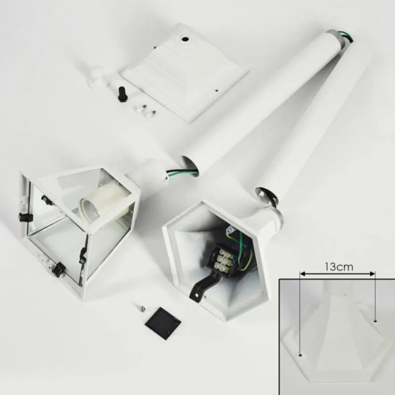 Luminaires Rustiques-hofstein Borne lumineuse Murto Blanc, 1 lumière