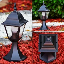 Luminaires Rustiques-hofstein Borne lumineuse Murto Noir, 1 lumière