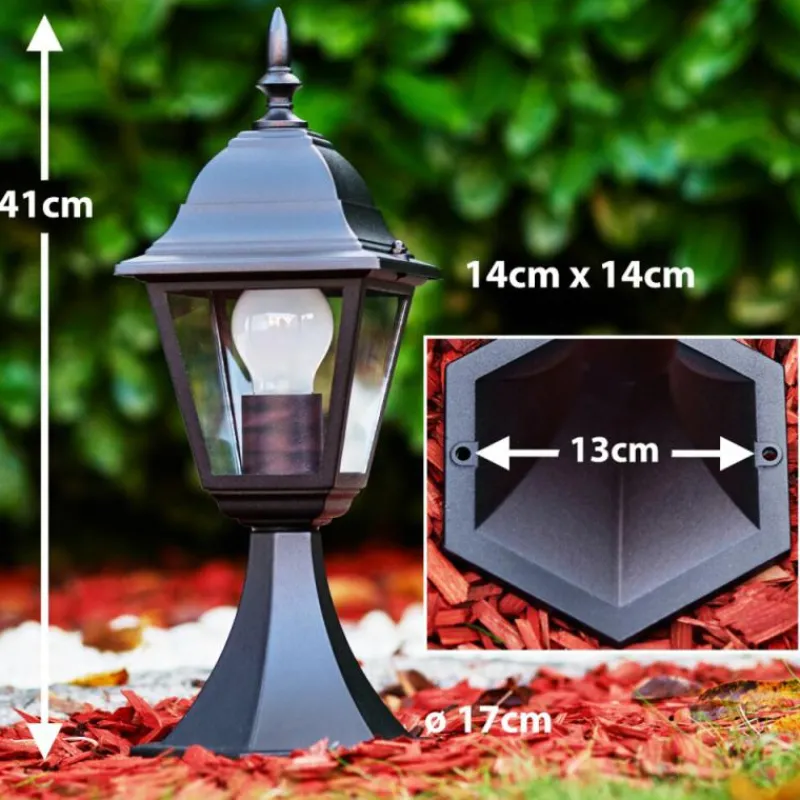 Luminaires Rustiques-hofstein Borne lumineuse Murto Noir, 1 lumière