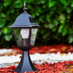 Luminaires Rustiques-hofstein Borne lumineuse Murto Noir, 1 lumière