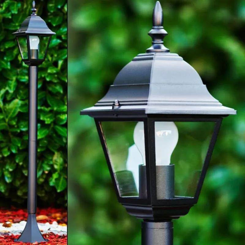 Luminaires Rustiques-hofstein Borne lumineuse Murto Noir, 1 lumière