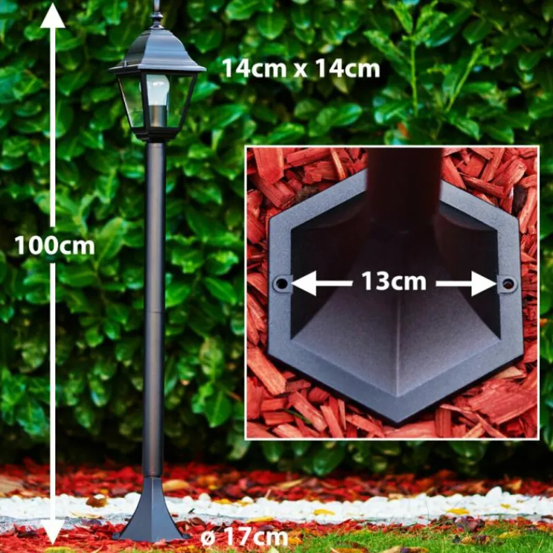 Luminaires Rustiques-hofstein Borne lumineuse Murto Noir, 1 lumière