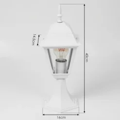 Luminaires Rustiques-hofstein Borne lumineuse Naofe Blanc, 1 lumière