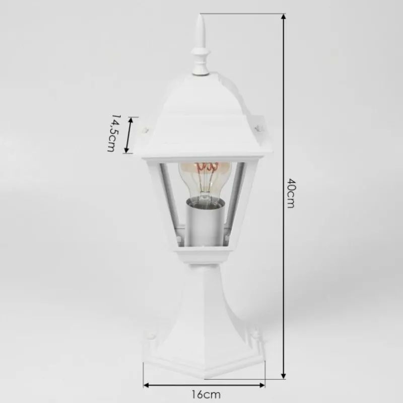 Luminaires Rustiques-hofstein Borne lumineuse Naofe Blanc, 1 lumière