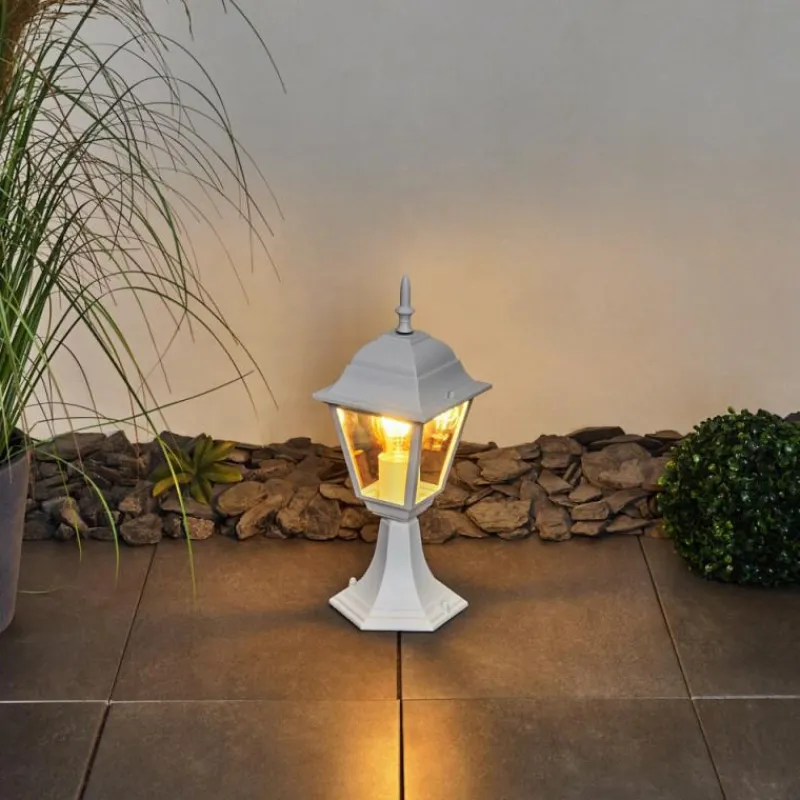 Luminaires Rustiques-hofstein Borne lumineuse Naofe Blanc, 1 lumière