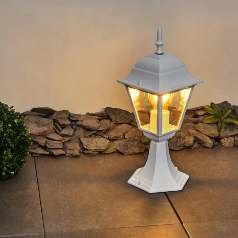 Luminaires Rustiques-hofstein Borne lumineuse Naofe Blanc, 1 lumière