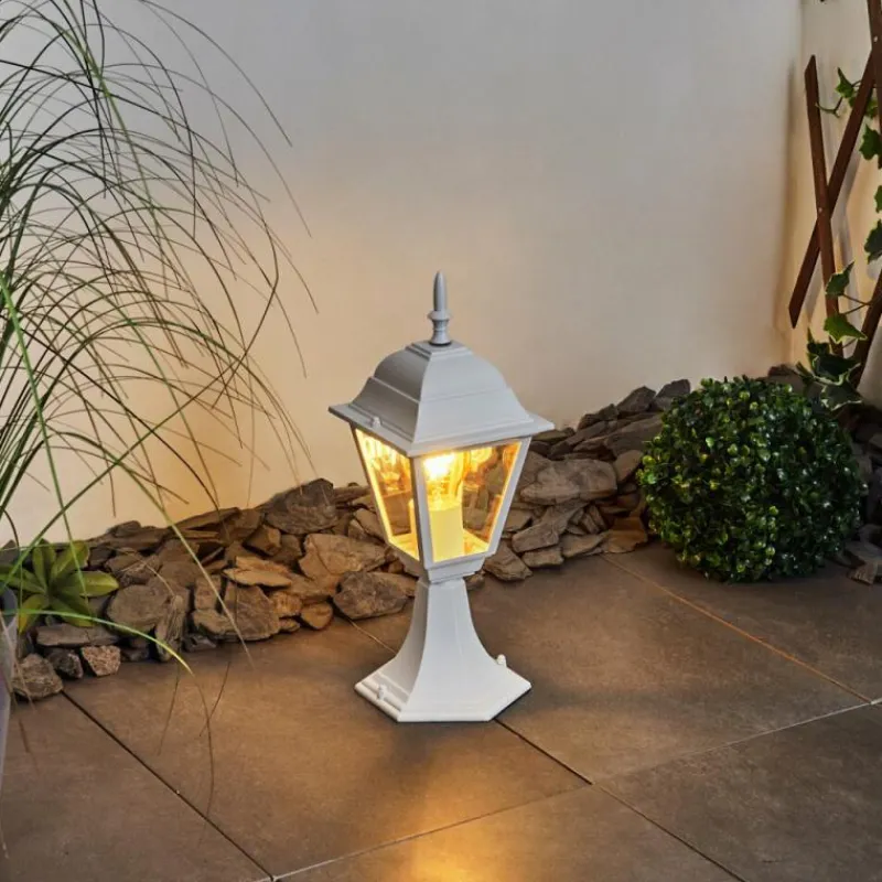 Luminaires Rustiques-hofstein Borne lumineuse Naofe Blanc, 1 lumière