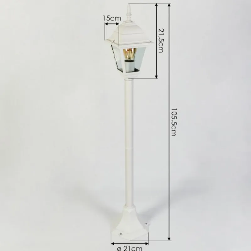 Luminaires Rustiques-hofstein Borne lumineuse Naofe Blanc, 1 lumière