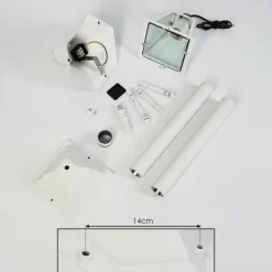 Luminaires Rustiques-hofstein Borne lumineuse Naofe Blanc, 1 lumière