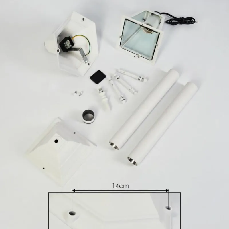 Luminaires Rustiques-hofstein Borne lumineuse Naofe Blanc, 1 lumière