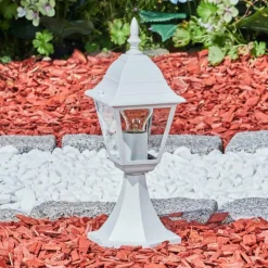 Luminaires Rustiques-hofstein Borne lumineuse Naofe Blanc, 1 lumière