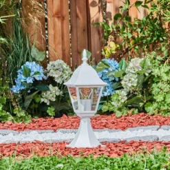 Luminaires Rustiques-hofstein Borne lumineuse Naofe Blanc, 1 lumière